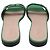 Sandali slide Gucci Interlocking G Cut-out in pelle verde - vista 5