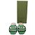 Sandali slide Gucci Interlocking G Cut-out in pelle verde - vista 6