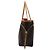 Louis Vuitton Neverfull MM Monogram Tote Bag aus braunem beschichtetem Canvas Rot Bordeaux - Ansicht 3