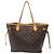 Louis Vuitton Neverfull MM Monogram Tote Bag aus braunem beschichtetem Canvas Rot Bordeaux - Ansicht 4