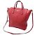 Sac cabas Gucci Medium Swing en cuir rouge - vue 2