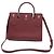 Borsa Mini Title con manico in pelle bordeaux Burberry Rosso Bordò