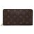 Portafoglio lungo Louis Vuitton Zippy Round Zip Marrone