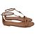 Sandali T-strap Gucci con dettagli in bambù in pelle marrone