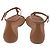 Sandali T-strap Gucci con dettagli in bambù in pelle marrone - vista 5
