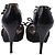 Sandali con tacco platform Lanvin Bow in pelle verniciata nera Nero - vista 5