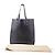 Burberry Tote Bag mit geprägtem Wappen aus schwarzem Leder - Ansicht 5