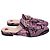 Mules stampate Gucci Princetown in tela rosa