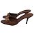 Mules con tacco Gucci Horsebit in pelle marrone - vista 4