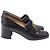 Valentino Garavani Décolleté Brogue Valentino con trafori in pelle nera Nero - vista 3