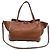 Valentino Garavani Rockstud Tote Bag Medium aus braunem Leder Rot Bordeaux