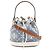Borsa Bucket 2way in pelle T Monogram Tory Burch Bianco