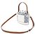 Borsa Bucket 2way in pelle T Monogram Tory Burch Bianco - vista 2