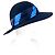 Cappello Hermès in lana e seta blu - vista 6