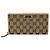 Gucci GG Logo Beige Zip Around Canvas Geldbörse