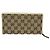 Gucci GG Logo Beige Zip Around Canvas Geldbörse - Ansicht 2