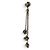 Chrome Hearts JOJO Pierce Silver Earring Silvery Metallic