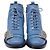 Stivaletti stringati Tod's in pelle blu - vista 2