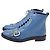 Stivaletti stringati Tod's in pelle blu - vista 4