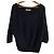 Autre Marque Rene Strickpullover mit Dolman-Ärmeln Blau Marineblau