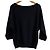 Autre Marque Rene Strickpullover mit Dolman-Ärmeln Blau Marineblau - Ansicht 2