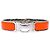 Hermès Bracciale Rigido Hermes HERMES Clic Clack Argento Arancione