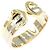 Cartier 2C Ring aus Weißem Rosé und Gelbgold 18K