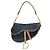 Christian Dior Saddle Schultertasche Blau Bordeaux