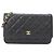 Portafoglio con catena Chanel Timeless Classic Line Nero Bordò