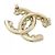 Broche Chanel en marrón, dorado, verde y blanco Castaño - vista 2