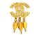 Spilla Chanel in metallo dorato D'oro