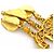 Spilla Chanel in metallo dorato D'oro - vista 5