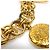 Bracciale con ciondolo dorato Chanel Mademoiselle D'oro - vista 8
