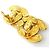 Boucles d'oreilles clips Chanel Gold Doré - vue 7