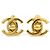 Pendientes de clip Chanel Gold Dorado
