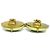 Orecchini a clip Chanel oro e verde chiaro D'oro - vista 4