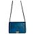 Borsa a tracolla Chanel Boy in pelle blu - vista 2