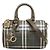 Burberry Check Mini Bowling Bag Weiß Blau Khaki