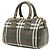 Burberry Check Mini Bowling Bag Weiß Blau Khaki - Ansicht 2