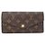 Louis Vuitton Monogram Portefeuille Sarah Wallet Braun Rot