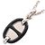 Hermès Collana Hermes Chaine d'Ancre Mini Maillon PM Nero Argento