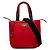Borsa a mano Prada in Tessuto con placca logo triangolare e tasca Nero Rosso