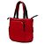 Borsa a mano Prada in Tessuto con placca logo triangolare e tasca Nero Rosso - vista 2