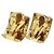 Hermès Hermes Vintage Mezza Luna Clip-On Smalto Stampato e Metallo D'oro - vista 2