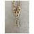 Galliano Collana a Catena Grossa con Pendente Lettera G in Cristalli D'oro - vista 4