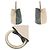 Marni Panier SCMP001801 Borsa a secchiello 2-Way Beige Verde - vista 5