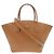 Bolsa de mão 2-Way em couro marrom com logo Tod's