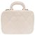 Borsa a tracolla Chanel Vanity Case Matelassé con catena Bianco - vista 2
