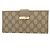 Cartera larga bi-fold Gucci GG Supreme de cuero gris Castaño