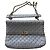 Borsa a tracolla Valentino Garavani Rockstud in pelle grigia Grigio